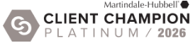 Martindale-Hubbell Client Champion Platinum 2026 badge